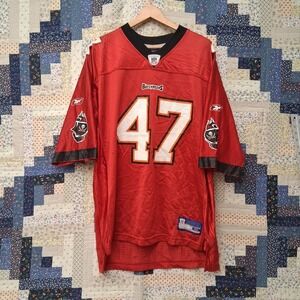 Vintage John Lynch #47 Tampa Bay Buccaneers Red Jersey Sz XL Reebok NFL On Field